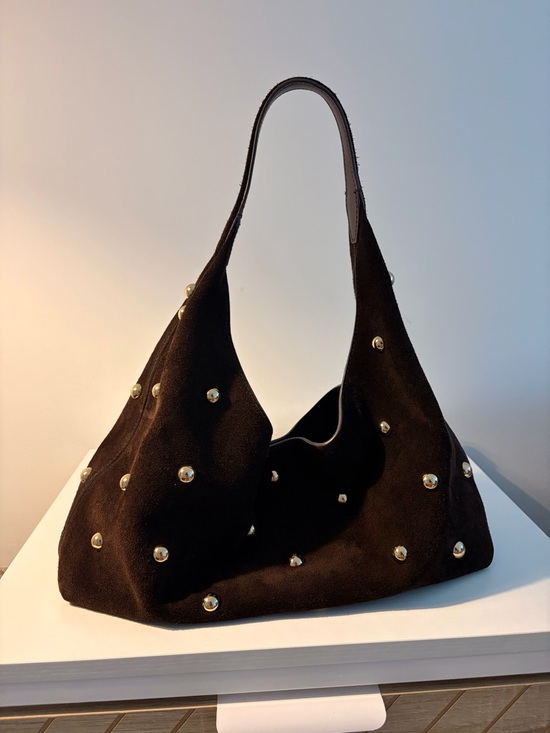 Madewell Handbags - Madewell The Mylie Studded Suede Shoulder Bag